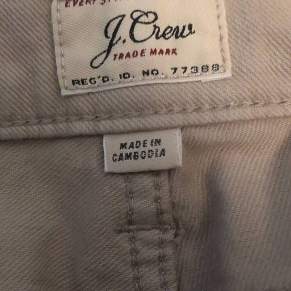 J. Crew Size 29 x 32 484 Slim Stretch Straight Tan Jeans Denim - Picture 6 of 7